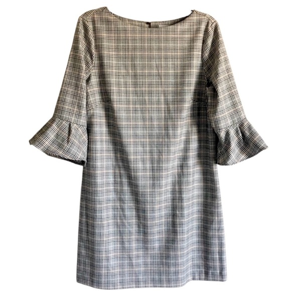 H&M Plaid Sheath Dress with 3/4 Bell Sleeves - Picture 1 of 7
